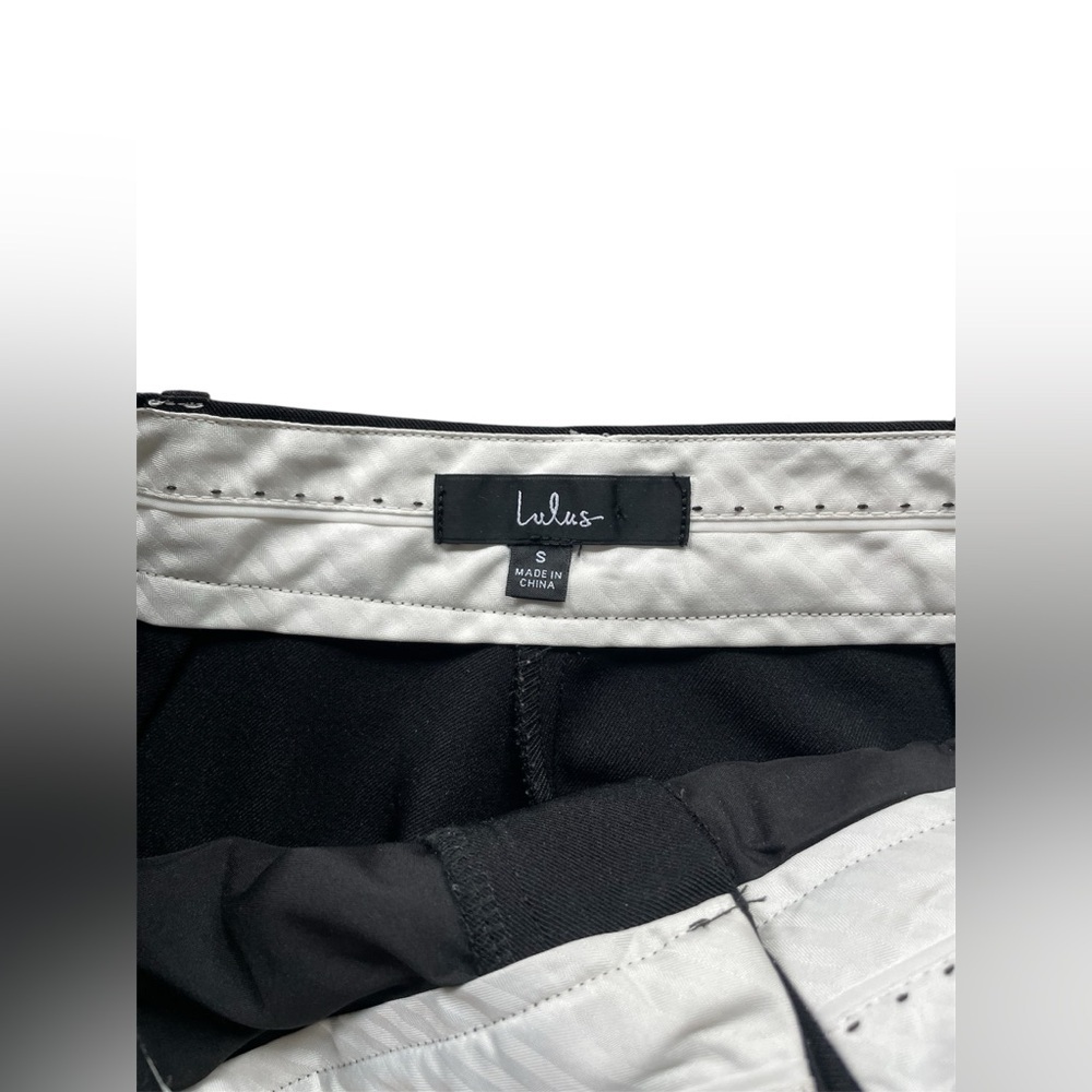 Lulus Black High-Waisted Wide-Leg Trouser Pants Small - Picture 2 of 7